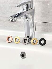 Bronze Metal Sink Overflow Cover, Easy-Install Sink Drain Plug-In, Suitable For Bathroom And Kitchen Sinks, Sink Accessories, Bathroom Accessories, Kitchen Essentials, Home Decor - A - View 3