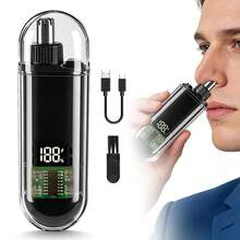 男士USB充电式鼻毛/耳毛修剪器 - 小巧便携，数字显示设计，适合居家或商务旅行，电池容量220mAh - A - 查看 3