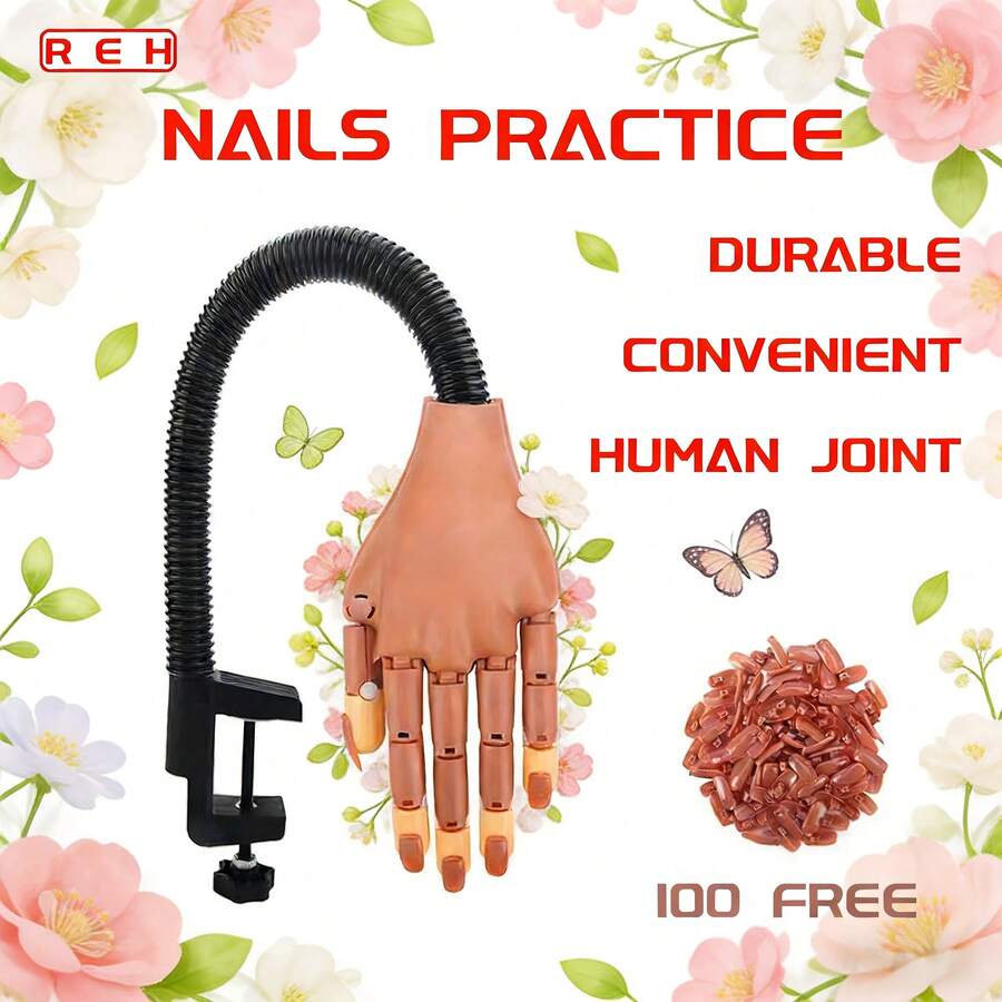 AceGrap Nails Tool Artificial Hand Manicure Practice Hand  Replacement Nail Pads.Nail Supplies,Nail Tech Must Haves,Auspicious New Year Gifts - 大手 - 查看 1