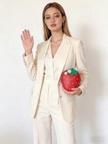 Spring/Summer Cute Red Strawberry Shaped Crossbody Bag, PU Material Zipper Closure Crossbody Pouch, Fashion Fruit Design With Small Daisy Flower Decor,Cute Strawberry Crossbody Bag For Girls - Adjustable Strap Mini Shoulder Purse For Birthday & Daily Outings,Strawberry Mini Crossbody Bag For Women - Kawaii Adjustable Fruit Shoulder Purse, Cute Rhinestone Y2K Viral Bag For Spring, Birthday Gift Idea,Cute Mini Shoulder Bag, Adjustable Fruit Purse For Daily Shopping, Date Night, Cute Girl Accessory,Valentine's Day Gift,[US Local Warehouse] - 彩色 - 查看 10