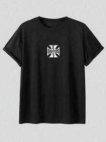 West Choppers East Long Beach CA Graphic Shirt - Red Casual Streetwear With Striking White Print, Breathable Polyester, Suitable For Summer Outings & Parties, Party Outfit. |     Eye-Catching Graphic Shirt |     Durable Fabric - 黑色的 - 查看 3