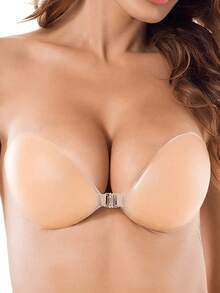 1/2 piezas Sujetador invisible sin tirantes de silicona para mujer con almohadillas adhesivas, adecuado para vestidos de tirantes finos y vestidos de novia, que levanta y sostiene para el verano, ligero y cómodo sujetador invisible - Multicolor - Ver 2