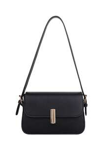 Bolso cuadrado pequeño de lujo y sofisticado, sencillo y versátil, bolso de hombro de estilo moderno para llevar, modelo nuevo 2026, bolso diario para mujer - Negro - Ver 12