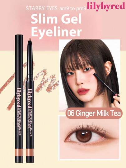 lilybyred Delineador de ojos estilo cielo estrellado de K-Beauty, lápiz delineador de gel suave de AM9 a PM9, delineador de gel fino de 2mm, diseño de punta de metal, fácil de usar, color rico, nutritivo, resistente al agua y al sudor, maquillaje coreano