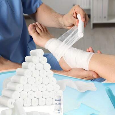 20/6/2pcs Individually Packaged PBT Bandages, Size 2.95x177.17 Inches - Stretchable, Breathable Gauze Suitable For Wound Care, Post-Surgery Care, Cuts And Injuries - Comfortable, Daily Safety Gear | Stretchable Bandages | Breathable Fabric