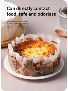 50张展开式烘焙纸垫，4/6/8英寸不粘硅胶涂层纸，适用于蛋糕模具、烤盘、烤箱、空气炸锅、厨房烘焙、烧烤、露营、派对、返校季等场合。 - 白色 - 查看 9