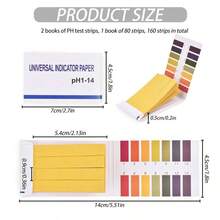 160PCS PH Strips Litmus Paper Measure 1 - 14 Full Range Saliva Urine Food Soil Lab Monitoring Test Kit 2 Pack - 2 - View 3