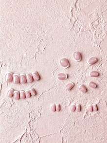 24Pcs Upgrade Your Look Immediately Medium Square Shaped Press On Nails-Bare French Pink And White Finger Nails, Press On Nails Set Including 1 Piece Of Glue And 1 Piece Of Nail File, Summer Nails Suitable For Women And Girls Daily Wear At Parties And Dances Nail Supplies Nails - Follow Your Heart - 查看 3