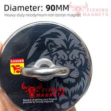 1 Set Heavy Duty Salvage Magnet, 500lbs/700lbs High Power Fishing Magnet + 393 Inch Recovery Rope With Fixed Buckle, Large Magnet Salvage Kit, Super Strong Neodymium Magnet, Suitable For River And Ocean Treasure Hunting - 90mm & 10m Rope - View 5