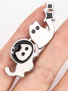 1 Set Puppy Footprint Candy Waist Buckle, Waist Tightener Adjustable Waist Buckle Set Without Sewing Pants Clip Tightens Waist Belt, Skirt Sleeves, Jeans Buttons, Clothing Accessories - White - View 5