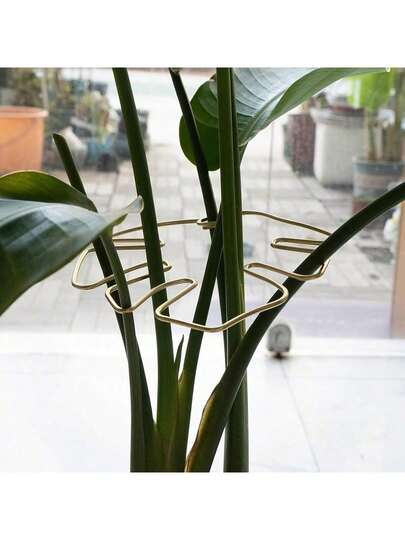 1pc Metal Turtle Shell Leaf-Shaped Plant Support - Monstrous Clip To Assist Plant Growth, Suitable For Climbing, Potted And Garden-Grown Plants, Turtle Shell Bamboo Clip - Plant Support, Plant Gathering Growth Stabilizer. Durable Turtle Shell Bamboo Stabilizing And Supporting System To Help Plants Grow Healthily. Belongs To Climbing Plant Trainer, Plant Growth Support, Outdoor Garden, Plant Support Structure, Climbing Plant Support, Metal Stabilizer, Home Decor, Green Plants
