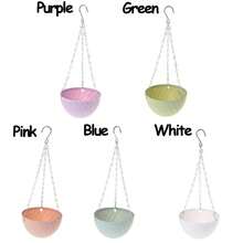 1 PC Fashion Succulent Plant Balcony Bracketplant Flower Pots Hanging Basket Rattan Pattern Chains Flowerpot - Multicolor - View 8