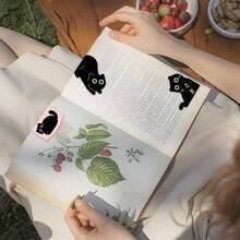 5/10pcs Cute Black Cat Magnetic Bookmarks, Gift For Women Book Lovers - Cat - View 6