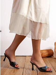 New Fashionable Versatile Stiletto High Heel Sandals For Spring And Summer - Black - View 3