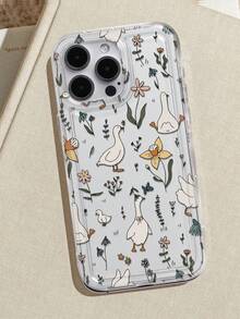 鹅图案印花透明手机壳，兼容 13/11/17/17 Pro/16/14/15/15 Pro/15 Plus/15 Pro Max/7 Plus/8 Plus/X/Xs Max/Xr/11 Pro/12 Pro/13 Pro/14 Pro/12 Mini/13 Mini/11 Pro Max/12 Pro Max/13 Pro Max/14 Pro Max/14 Plus/17 Pro Max/17 Air/6/6s Plus/7/8/16 Pro/16 Plus/16 Pro Max/SE2/17 Pro Max 和三星 Galaxy A54/A14/A12/A13/A15/A32/A33/A24/A52S/S20/S21/S22/S23/S24/S23 Plus/S24 Ultra/S25/A15/A33/A23。 - 彩色 - 查看 3