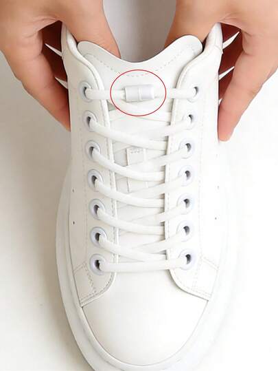 Elastiska skosnören med spänne, inget knyt behövs, lämpliga för sportskor, basketskor, löparskor, kreativ present för sommar och vinter