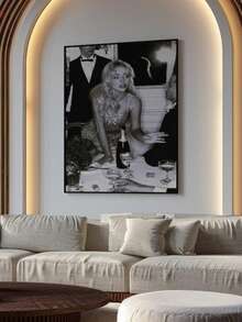 1张无框木工海报 | 黑白复古风格印刷品，时尚墙面艺术装饰，适用于女孩房、厨房、家庭办公室、浴室、客厅、卧室 - 3 - 查看 3