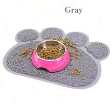 Silicone Paw Print Cat Litter Mat, Pet Litter Box Trapping Mat, Pet Food Mat, Cleaning Mat, Anti-Spill Cat Litter Pad - Multicolor - View 11