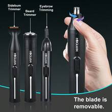 4-In-1 Professional Grooming Kit, USB Rechargeable Nose & Ear Hair Trimmer, Beard And Eyebrow Razor, Men'S Personal Care Tools Battery Capacity 500mAh - A - View 7
