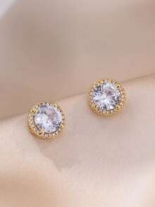 可爱锆石蝴蝶结耳钉，活泼星星流苏耳环，少女气息耳环 - 彩色 - 查看 7