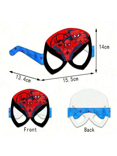 Marvel 1set/8pcs,Superhero Spider Man, Party Photography Props, Paper Glasses, Hero Themed Eye Accessories, Party Supplies, Superhero Paper Glasses, Birthday Party Photography Props Gifts, Suitable As Birthday Gifts, Teacher Gifts, Halloween, Christmas, Welcome Season, Party Decorations, Holiday Party Gifts, Holiday Party Essentials