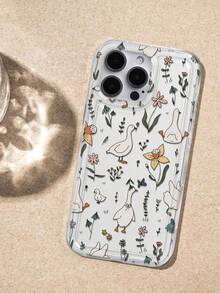 鹅图案印花透明手机壳，兼容 13/11/17/17 Pro/16/14/15/15 Pro/15 Plus/15 Pro Max/7 Plus/8 Plus/X/Xs Max/Xr/11 Pro/12 Pro/13 Pro/14 Pro/12 Mini/13 Mini/11 Pro Max/12 Pro Max/13 Pro Max/14 Pro Max/14 Plus/17 Pro Max/17 Air/6/6s Plus/7/8/16 Pro/16 Plus/16 Pro Max/SE2/17 Pro Max 和三星 Galaxy A54/A14/A12/A13/A15/A32/A33/A24/A52S/S20/S21/S22/S23/S24/S23 Plus/S24 Ultra/S25/A15/A33/A23。 - 彩色 - 查看 5