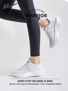 WARRIOR 女式时尚复古运动鞋，春夏舒适跑步鞋，简约休闲又不失时尚感，四季皆宜，耐磨耐穿，适合全天穿着的训练鞋，软底设计。 - 白色 - 查看 8
