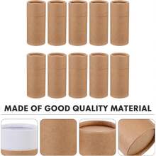 Tubos De Desodorante De Papel Cajas Carton Kraft Vacío: 10 Unidades Embalaje Botella Aceite para Embalaje Cosmética con Tapa 100 - luzamarillo - Ver 3