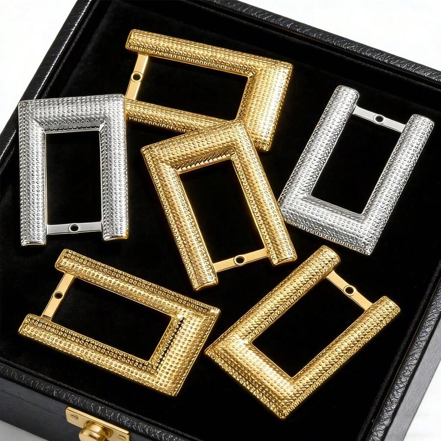 1pc Stainless Steel Minimalist Geometric Quadrilateral Pendant Jewelry Necklace Earrings Pendant DIY Jewelry Making - Pendant - View 1