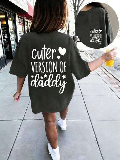 Tween Girls' Casual Graphic Print Crew Neck Short Sleeve T-Shirt, Summer Top