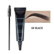 Eyebrow Tint Kit - Long-Lasting, Waterproof Brow Dye Gel Set| Smudge-Proof Brow Color - 06# BLACK - View 9