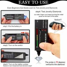 KLONKEE Professional Diamond Tester Pen, High Precision Jewelry Diamond Tester, Electronic Diamond & Gemstone Tester With 60X Magnifier Tool Kit, Suitable For Beginners And Professionals, Including Jewelry Tweezers (Diamond Tester Pen) - Multicolor - View 4
