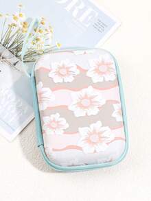 Flower Love Bow Computer Peripheral Cable U Disk SD Card Hard Disk Mouse Data Cable Adapter Bluetooth Earphones EVA Storage Bag - Multicolor - View 6