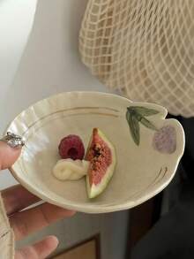 Handmade Ceramic Spice Plate With Floral And Bird Patterns, Underglaze Colored Seasoning Dish, Hand-Painted Coarse Pottery Plate, Home Snack Plate, Jam Dish, Dessert Plate - Multicolor - View 12