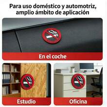 Pegatinas de no fumar (2 piezas), decoración interior del coche, pegatinas para el coche, material , resistente a altas temperaturas, sin olor. - 1 - Ver 5