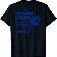 Stranger Thin:Gs Scoops Ahoy Officially Licensed T-Shirt - Black - View 1