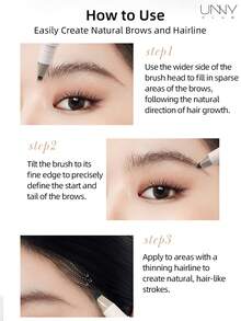 unny club Fuffy多功能液体眉笔，可用于下睫毛、眼线，轻松打造自然眉妆，持久不脱妆，轻盈顺滑，持久显色，超精准眉笔，防水防汗 - 01 Black - 查看 10