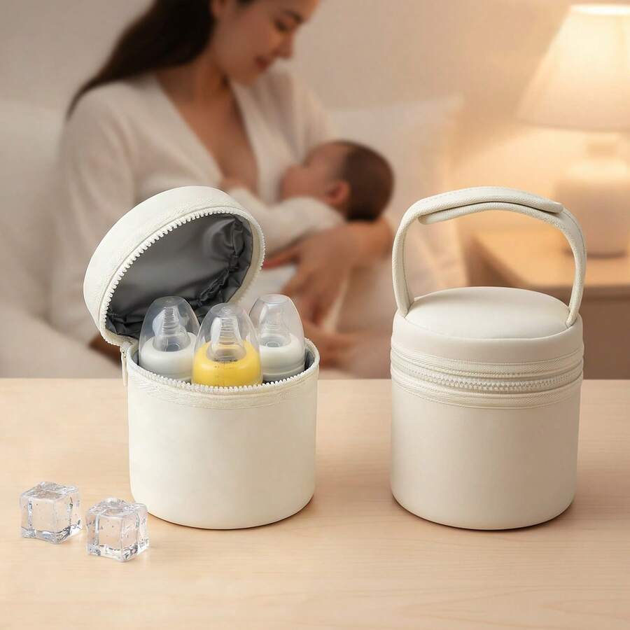 便携式母乳冷藏袋,小巧轻便,专为哺乳妈妈设计,适合日常工作和旅行通勤,保温储奶容器,方便放入妈妈包中。 - 米色 - 查看 1