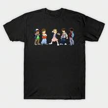 ELEVEN & DUSTIN & LUCAS & WILL & MIKE T- Shirt, ELEVEN 11 Tee,100% Cotton Short Sleeve Casual Tee Unisex Casual Fun-Shirt Gift For  Fans  Character Select Sreen T-Shirt - Black - View 1