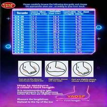 YAOSF أحذية تزلج للأطفال/المراهقين - إصدار محسن بثبات معزز، أحذية رياضية قابلة للفصل 2 في 1، أحذية تزلج رياضية خارجية مضيئة، أحذية أبوين-طفل، زلاجات جديدة مضمنة، أحذية مضيئة ليلاً، أحذية تزلج كهربائية قابلة للشحن عبر USB، أحذية تزلج مضيئة بالليد، أحذية رياضية بنعول مضيئة، أحذية تزلج رياضية للأولاد/البنات/الطلاب للاستخدام الخارجي، هدية عيد مهرجان عالية الجودة للأطفال - الأرجواني - مشاهدة 10