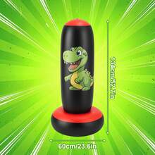 Inflatable Punching Bag With Boxing Gloves | 52 Inch Dinosaur Boxing  Freestanding Punch Bag For Karate, Taekwondo & MMA Training - Black - View 2