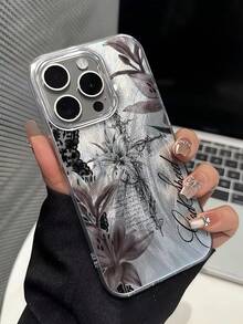 1 pièce Étui de téléphone portable gothique unique avec collage de croix sombre et de lys, graphique holographique au laser, imperméable, anti-traces de doigts, anti-rayures, doux et brillant. Compatible avec iPhone 16 Pro Max/16/16 Pro/16 Plus/15/15 Pro Max/15 Pro/11/12/13/14 Pro Max/11 Pro Max/12 Pro/12 Pro Max/13 Pro/13 Pro Max/14 Pro/14 Pro Max. Créatif et élégant. - Multicolore - Voir 4