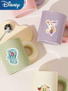 60pcs Disney Princess Stickers Mermaid Ariel Snow White Jasmine Princess Decals For Phone Laptop Suitcase Scrapbook Helmet Guitar Cartoon Graffiti Stickers - A - View 8