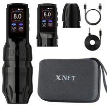 XNET Titan Max 1 Set Wireless Tattoo Machine Kit, 20 Ink Cups, Brushless Motor, Multi-Function Touch Screen, 1-12V Battery, Professional Tattoo Artist Use - Black - View 1