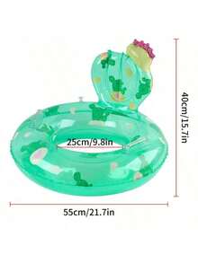 1pc Transparent PVC Fruit Shaped Swimming Ring With Cute Fruit Pattern - Multicolor - View 6