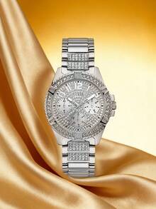 Guess 40mm Women's Elegant Stainless Steel Quartz Watch, Rose Gold, Casual Wristwatch, Perfect Daily Accessory W1156L1 - Silver - View 5