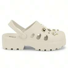 Moleca Women's Platform Sandal With Clams, Comfortable, Original, Casual, And Tractor Sole. - 白色關閉 - 查看 3