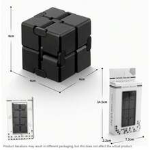 Alloy Infinity Cube Fidget Toy, Transformable Stress Relief Gadget, Metal Cube Desk Toy For Adults, Classroom Learning Pressure Relief - Multicolor - View 14
