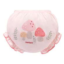 4 Stücke/Packung Baby Mädchen Baumwolle Süß Muster Atmungsaktiv Dreieck Höschen - Pink - Übersicht 5