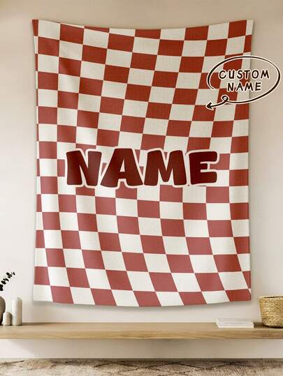 1 pieza Manta de franela personalizada con texto, multiusos para dormitorio, sala de estar, sofá, playa al aire libre, campamento, mascotas, se puede imprimir nombres de familia/mascota/pareja, adecuada para Navidad, Día de la Madre/Padre, regalo familiar, regalo de cumpleaños, regalo para amigos, ella/mamá/papá